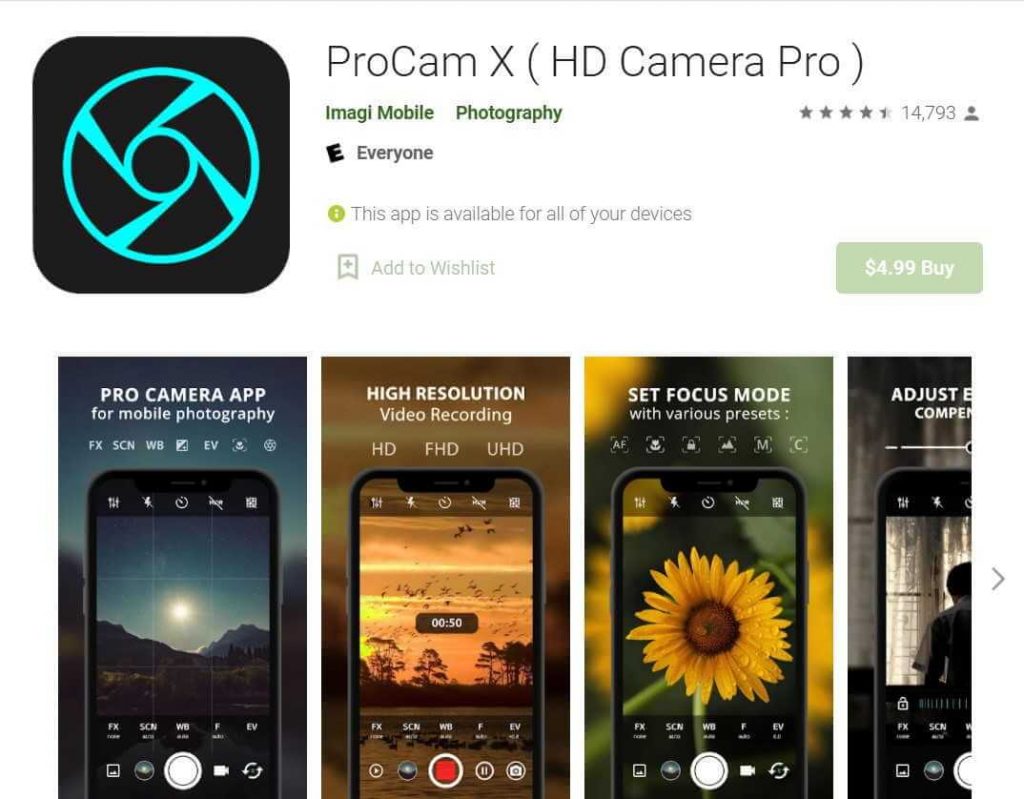 ProCam-X-best-camera-app-android