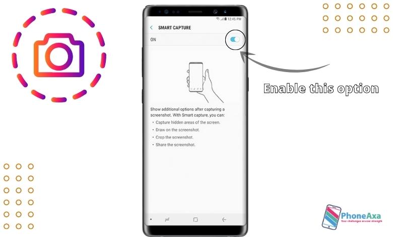 How to Take a Screenshot on Galaxy A32 using Smart Capture Feature